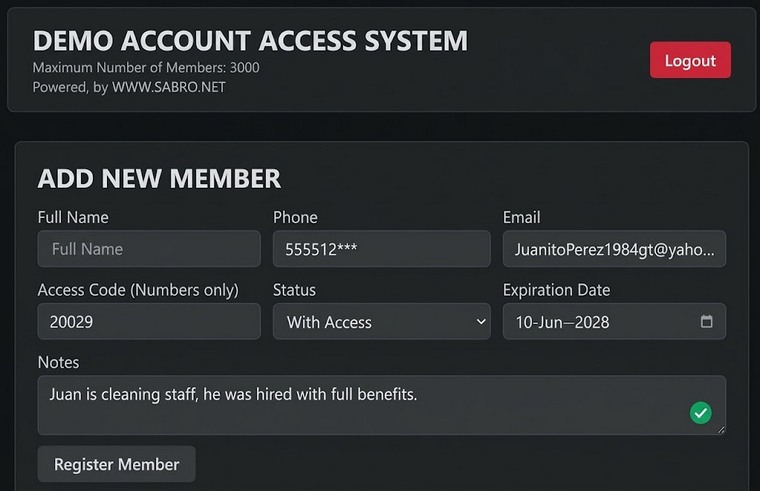 Fast Employee Onboarding Screen