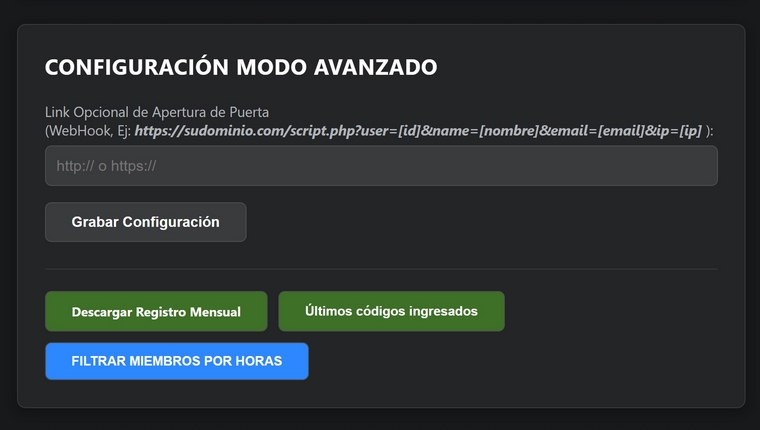 Configuración y Descargas