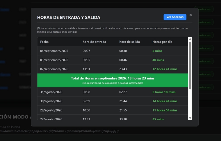 Cálculo de Horas Trabajadas