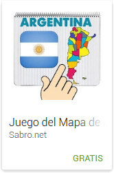 APP Android Juego Mapa de Argentina de arrastrar y soltar