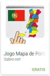 Android APP Juego del Mapa de Portugal de arrastrar y soltar