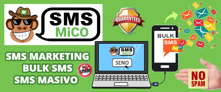 SMSMICO - Programa de SMS Marketing, para envio Masivo de Mensajes de texto SMS  (SMS Mico = BULK SMS)