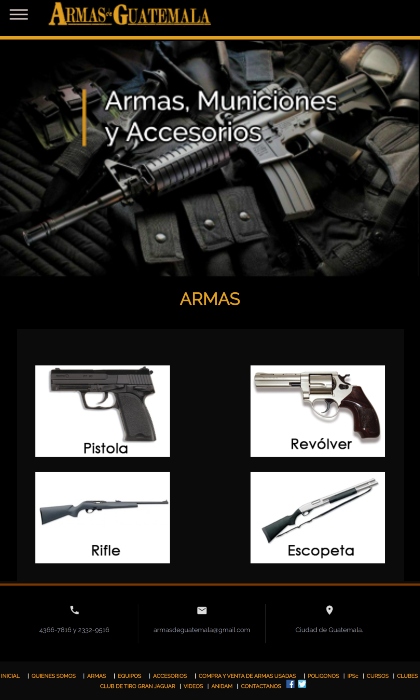 Paginas Web Guatemala: Armas de Guatemala, Armas y Municiones de Guatemala, Guns and Ammo Guatemala | armasdeguatemala.com