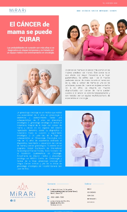 Paginas Web Guatemala: Clínica de Cáncer de Mama, Dr. Julio Lau de la Vega. Ginecólogo Oncólogo | www.cancerdemama.gt