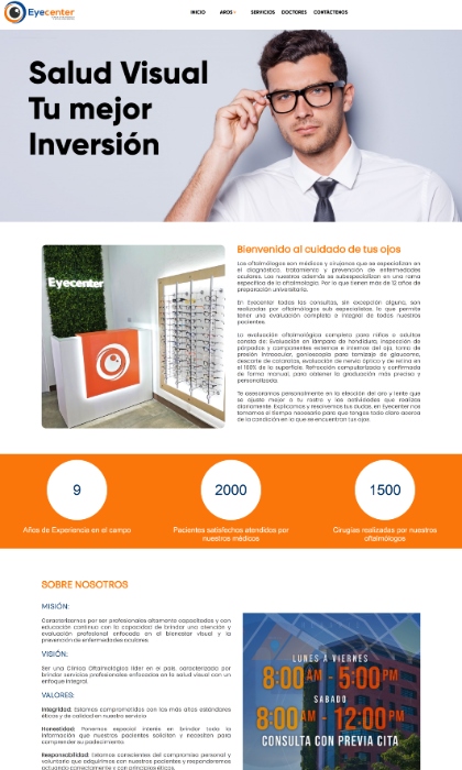 Paginas Web Guatemala: Eyecenter Guatemala, Clínica de Ojos www.eyecentergt.com