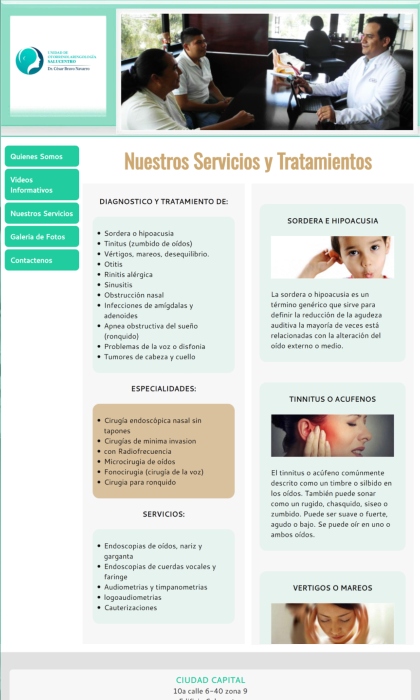 Paginas Web Guatemala: Otorrino Guatemala. Otorrinolaringologo en Guatemala, Dr. César Bravo Navarro, Master en Otorrinolaringologia www.otorrinoguatemala.com