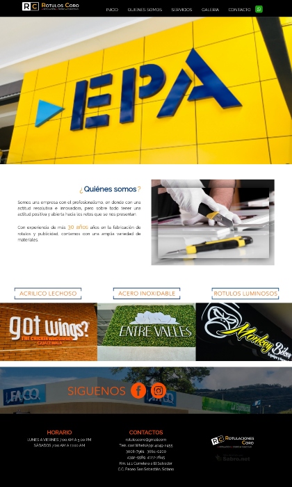 Paginas Web Guatemala: Rotulos Coro Guatemala, empresa de rotulaciones en Guatemala