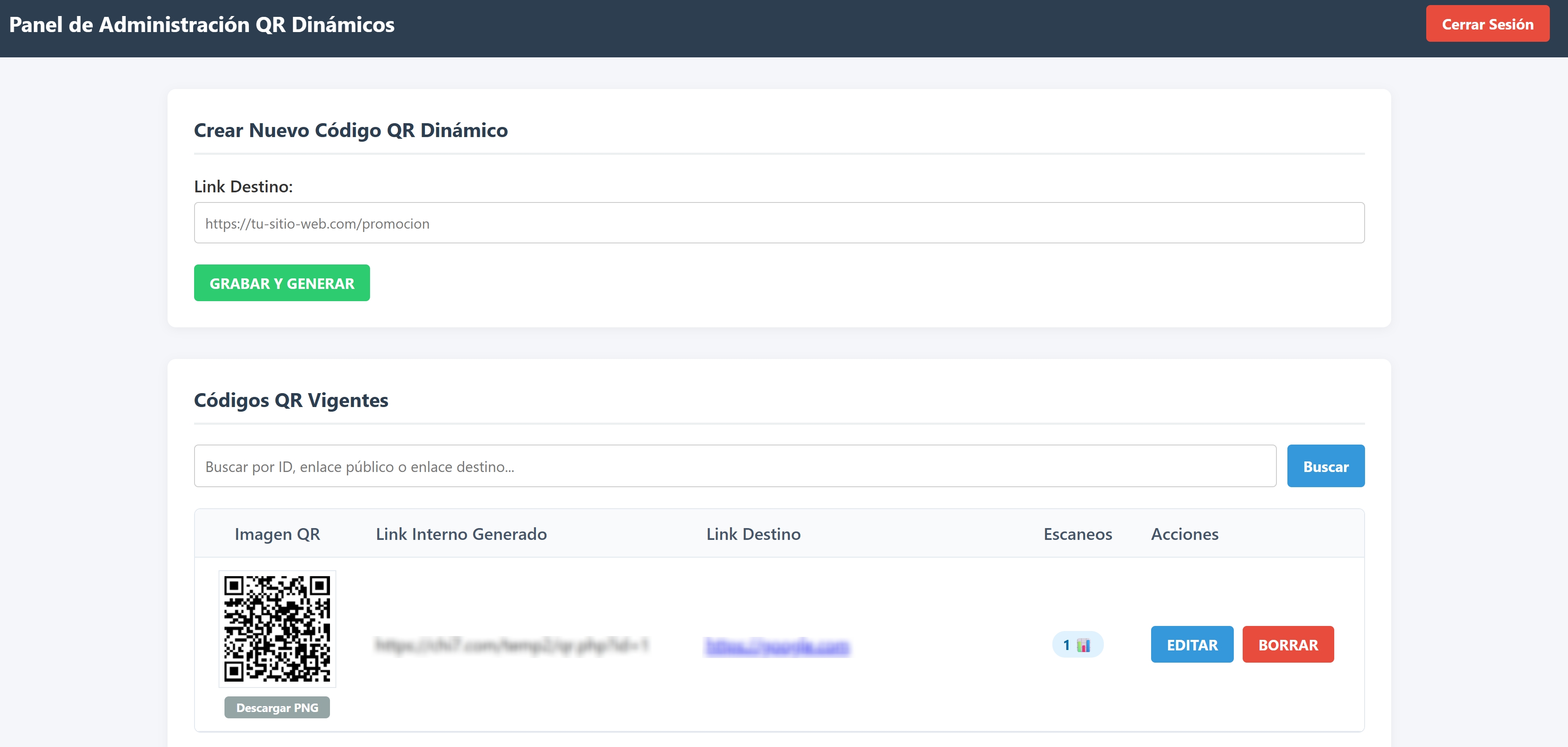 SaaS Dynamic QR Code Dashboard Management System